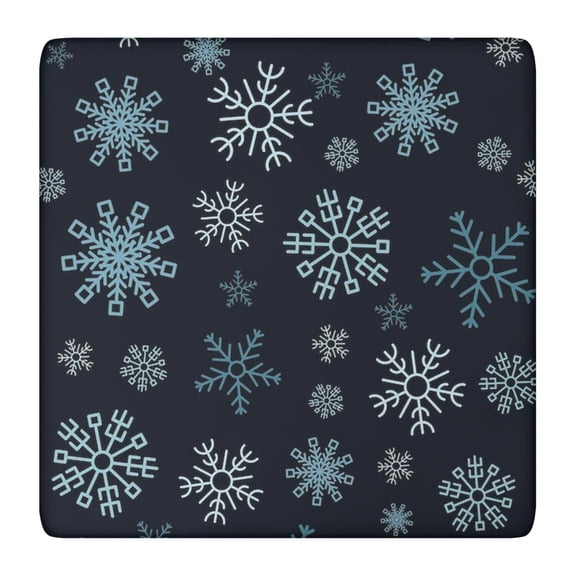 Christmas Meal Tablecloth 36x36 Inch Square Washable Spandex Fabric Elastic Border for Dining Table During New Year Festivities