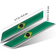 thumbnail image 2 of HSHDLDF Car Styling 3D Aluminum Epoxy National Flag Logo Emblem Sticker Metal Decal Badge Auto Exterior Accessory (Brazil Silver), 2 of 4