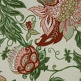 thumbnail image 3 of Jacobean Garden Light Filtering Dual Header Curtain Panel 52 x 63 in Red, 3 of 7