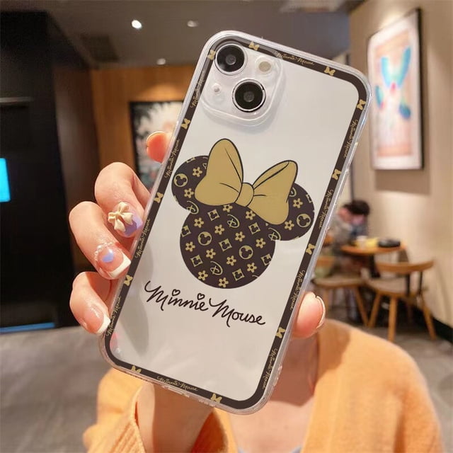 Funda de teléfono de marca de lujo con logotipo de Mickey para iPhone 14 Pro Max, 14, 13, 12, 11 Pro, Mini, X, XR, XS Max, 6, 6s, 7, 8 Plus Fivean unisex