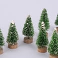 thumbnail image 3 of 12pcs Mini Christmas Tree Bottle Brush Trees Chrismas Village Trees Ornaments Mini Plastic Christmas Trees with Wooden Base for Christmas Decoration Miniature Chrismas Tree, 3 of 7