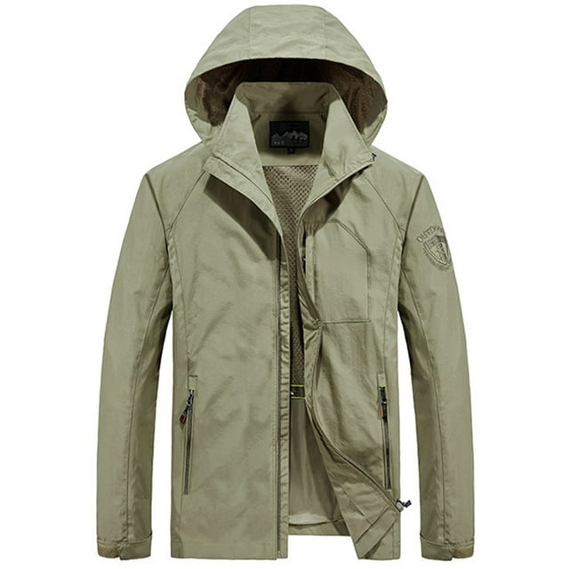 Chaqueta de hombre con capucha de esquí de invierno chaqueta al aire libre cortavientos con capucha abrigo de lluvia para viajar escalada senderismo prendas de vestir