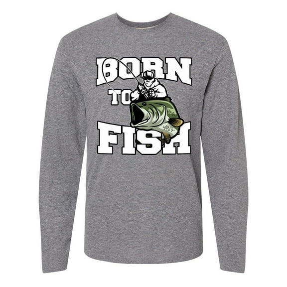 Inktastic Born to Fish Long Sleeve T-Shirt