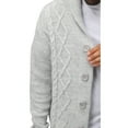 thumbnail image 6 of X RAY JEANS Mens Shawl Collar Cable Knit Cardigan, Oatmeal, M, 6 of 6