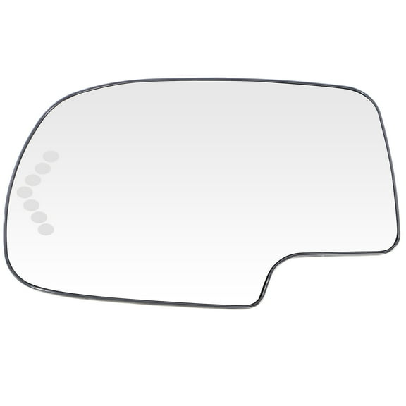 CCIYU Driver Side Mirror Glass Smooth Fits for 2003-2006 For Chevy Silverado 2000-2005 For Chevy Suburban 2003-2006 For Chevy Tahoe For GMC Yukon 2005-2006 For GMC Sierra Heated Turn Signal