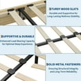 thumbnail image 5 of King Wood Platform Bed Frame with Wood Slat Support, Noise-Free, Easy Assembly, No Box Spring Needed, Underbed Storage Space, Durable Wooden Frame, 5 of 7