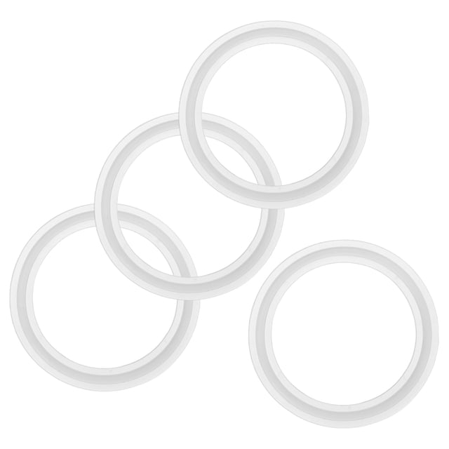 Uxcell 4-Pack Junta de anillos O de silicona 1.9 in/48mm Junta de sellado de anillos O se adapta a OD 2.5 in/64mm Ferrule de soldadura sanitaria blanca