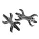 thumbnail image 5 of 2 piezas de micropedrería en forma de garra de águila, conectores para pulsera, color negro Negro metálico, 5 of 9