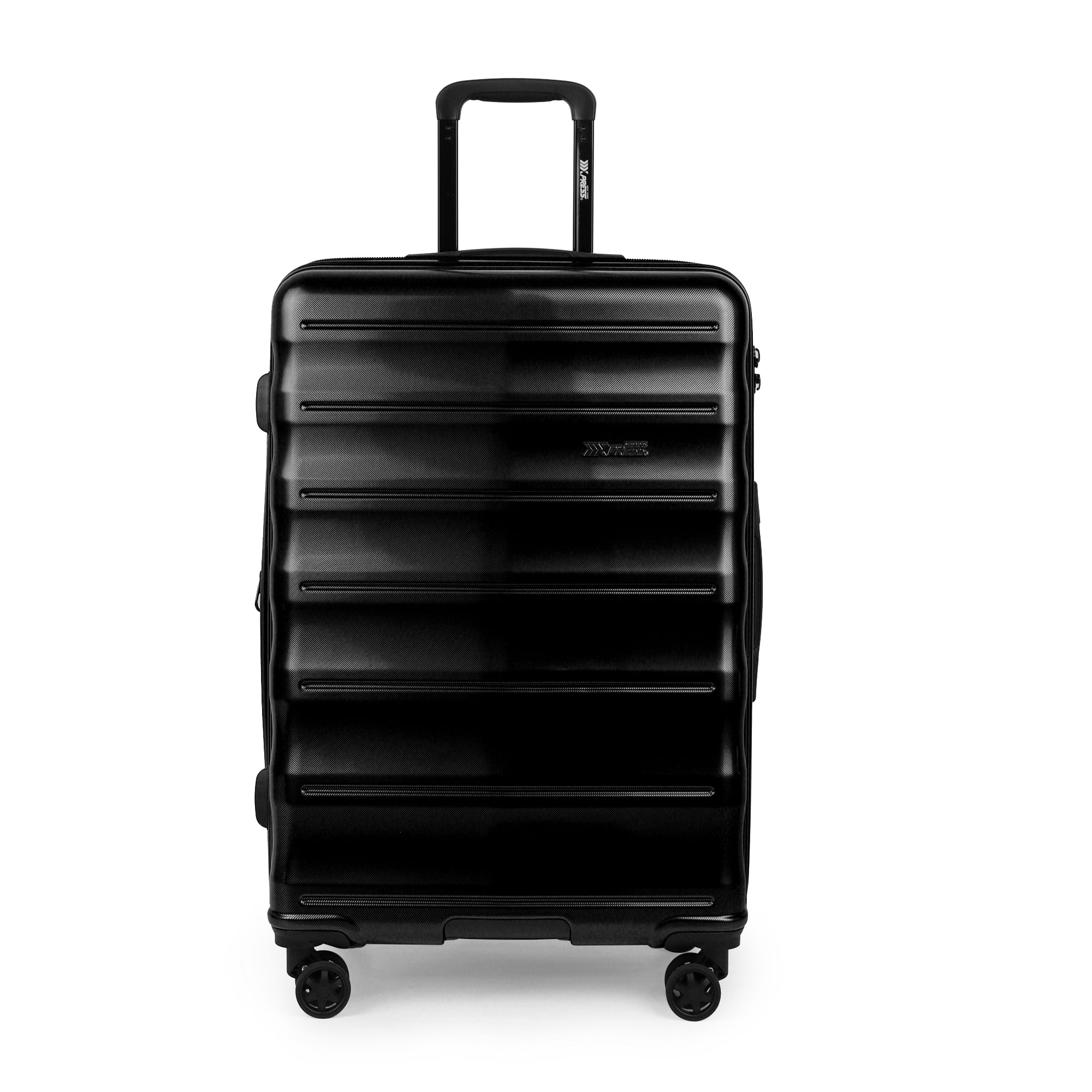 New York Xpress 25" Hardside Medium Checked Expandable Spinner Luggage with TSA Lock, Black - La13801