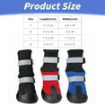 thumbnail image 3 of 4-Pack All Weather Dog Boots, Reflective Waterproof Pet Shoes with Non-Slip Sole & Adjustable Straps, for Small Medium Large Dogs, Black/Red/Blue, Blue, 3 of 9