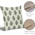 thumbnail image 4 of Sage Green Grey Gray Floral Pillow Covers 20x20 Set of 2 Spring Summer Flower Leaves Print Decorative Throw Pillow Cases Outdoor Farmhouse Decoration for Sofa Couch Bed, 4 of 6