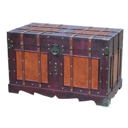Vintiquewise Antique Style Steamer Trunk - Walmart.com