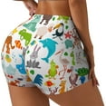 thumbnail image 2 of Wukai Animals Print Pack Biker Shorts for Women Yoga Workout Gym Running Scrunch Active Shorts-, 2 of 8
