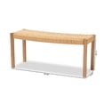 thumbnail image 7 of Baxton Studio Pacari Rustic Transitional Oak Brown Finished Wood and Hemp Accent Bench,Wholesale Interiors, 7 of 7