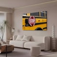 thumbnail image 3 of Cartel de lona con señal de parada de autobús escolar amarillo, decoración de dormitorio, paisaje deportivo, decoración de oficina, regalo, estilo marco, 16 x 24 pulgadas (40 x 60 cm), 3 of 8