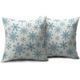thumbnail image 2 of Ligt Blue Winter Snowflakes Pillow Covers 20x20 Set of 2 Christmas Decorative Throw Pillows Outdoor Farmhouse Xmas Holiday Seasnoal Pillowcases Cushion Case Decor for Home Sofa Couch Bed, 2 of 4