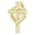 thumbnail image 2 of Auriga Fine Jewelry 14K Yellow Gold Cross with Heart Pendant for Women, 2 of 3