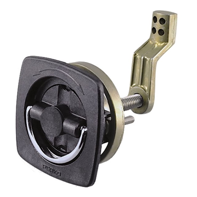 Pestillo empotrado Perko 0932DP1BLK, plástico negro y cromado