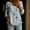 Purple, variant on Giftesty Womens Floral Print Button Down Shirts V Neck 3/4 Sleeve Casual Blouse, Loose Fit Flowy Spring Summer Shirts Tops