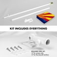 thumbnail image 2 of G128 Combo Pack: 6 Feet Tangle Free Spinning Flagpole (White) Arizona AZ State Flag 3x5 ft Printed 150D Brass Grommets (Flag Included) Aluminum Flag Pole, 2 of 9