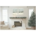 thumbnail image 2 of Kate and Laurel December Mist - 2 Piece Framed Canvas Wall Art Set  by Mackenzie Nelson, Sylvie Beaded White Modern Contemporary, Landscape Art for Wall Decor, 2 of 8