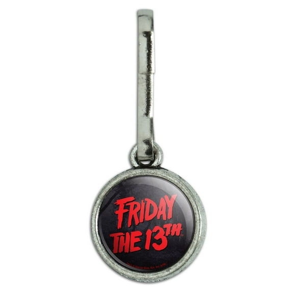 Friday the 13th Logo Antiqued Charm Clothes Purse Suitcase Backpack Zipper Pull Aid