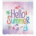 thumbnail image 3 of Ambesonne Lifestyle Shower Curtain, Summer, 69"Wx84"L, Lilac, 3 of 3