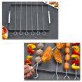thumbnail image 3 of Mini parrilla de camping de acero inoxidable, parrilla de carbón BBQ con palos de barbacoa, parrilla de fuego de campamento plegable, parrilla portátil para barbacoa para cocinar al aire libre,, 3 of 6