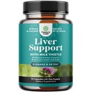 Natures Craft Liver Cleanse Detox & Repair, Liver Support Supplement with Milk Thistle, 90 Capsules