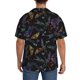 thumbnail image 3 of Fotbe Lavender Flowers Camisa Estampada de Manga Corta para Hombre, Casual de Verano, Estilo Playero, Sin Arrugas-Small, 3 of 5