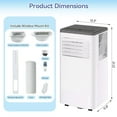 thumbnail image 2 of Lumiparty 10000 BTU Portable Air Conditioner, 3-in-1 Floor AC Unit with Cool/Fan/Dehumidifier, Cools up to 560 Sq.ft, White & Gray, 2 of 9