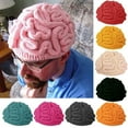 thumbnail image 1 of Leaveforme Adult Funny Spoof Horror Brain Pattern Knitted Hat Funny Warm Cap Party Headwear Photography Props, 1 of 4