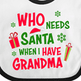 thumbnail image 4 of Inktastic Who Needs Santa when I Have Grandma Boys or Girls Baby Bib, 4 of 4