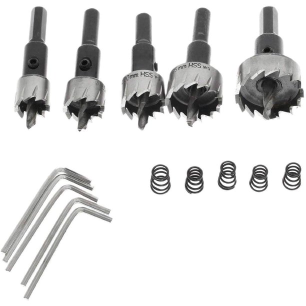 Juego de 6 brocas para metal HSS de acero inoxidable de 12 mm a 22 mm