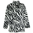 thumbnail image 4 of Janice Apparel Women's Faux Fur Animal Print Tiger Zip Up Jacket Taupe OS, 4 of 6