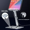 thumbnail image 3 of bedienty Support de Tablette Pliable Rotation à 360 Degrés Multi-angle Réglable Support d'Ordinateur Portable Rétractable Fournitures de Bureau Portables Argent, 3 of 6