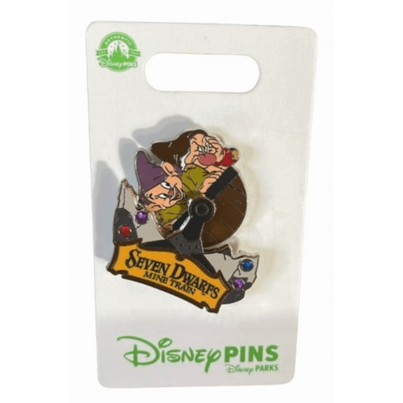Disney Parks Snow White Seven Dwarfs Mine Train Dopey & Grumpy Pin