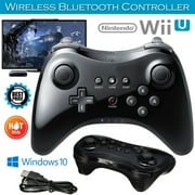 Wii U Pro Controller- Perfect Gift for Kids -W ireless ReC hargeable B luetooth Dual Analog Controller Gamepad for Nintendo Wii U with USB C harging Cable