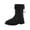 Black, variant on Mens Classic Ankle Boots Lace Up Round Toe Flat Short Booties For Men Casual Daily Shoes Black US:7