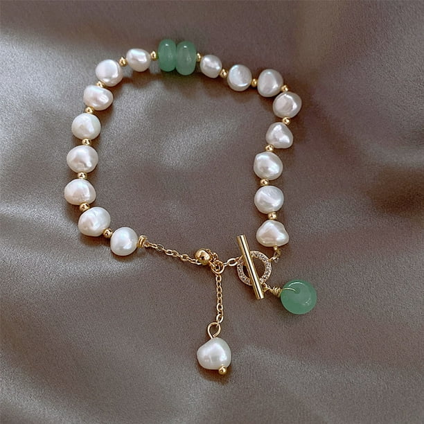 Hongchun New Gold Irregular Freshwater Pearl Bracelet Adjustable