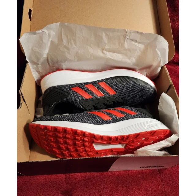 Adidas - Duramo 9 - Men's Running Shoes - SIZE 10 - Core Black, Active Red - NEW
