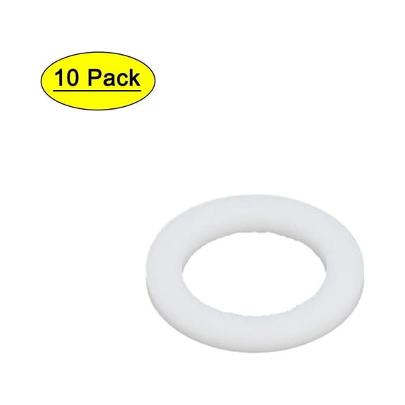 24mmx16mmx2mm Round Flat Washer Gasket Seal Ring White 10pcs