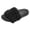stag126-Black, variant on Women's Fuzzy Open Toe Slippers Plush Upper Slip-On Cozy Comfort Sliders Bedrooms Everyday Indoor Home Shoes Black 6