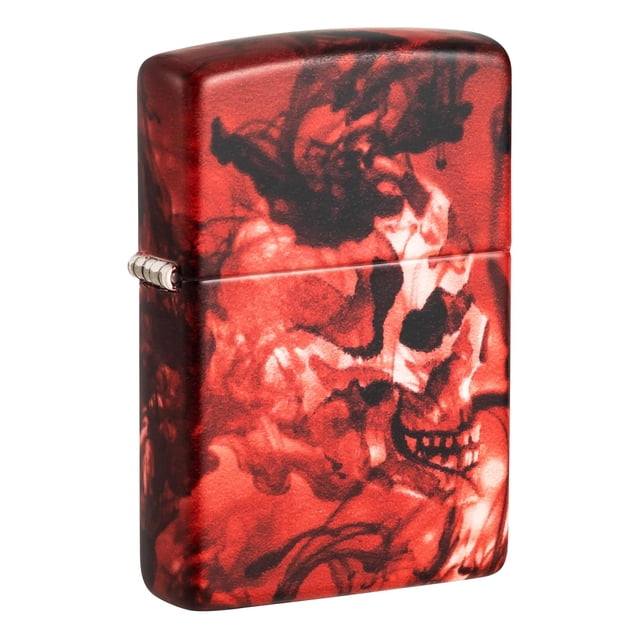 Encendedor Zippo Spooky Skulls 540 Mate de Laton Resistente al Viento