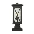 thumbnail image 3 of 1 Light Outdoor Pier Mounted Fixture Frame Finish Black, 3 of 3