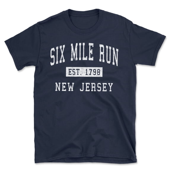 Six Mile Run New Jersey Classic Established Men's Cotton T-Shirt