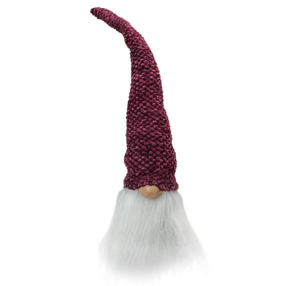 Northlight Gnome Head Christmas Decoration - 15" - Purple Plum and White