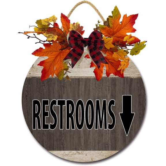 Eveokoki 12" Restroom Signs for Office or Business Bathroom and Toilet Door or Wall Decor,Restroom Sign for Office Door Wall – Bathroom Signs for Home and Business
