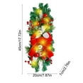 thumbnail image 3 of Beautynvta Christmas Artificial Swags Teardrop Wreath, Door Stair Garland Christmas Decoration, Xmas Garland with Lights Stairway Swag for Front Door Window Home Decor, 3 of 6