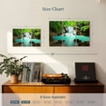 thumbnail image 3 of Elephant Stock Thai Huay Mae Khamin Waterfall Wall Art - Horizontal Multi Panel Canvas - Living Room Wall Decor - Nature Multi Panel - Turquoise And White Decor - 23" x 14", 3 of 4